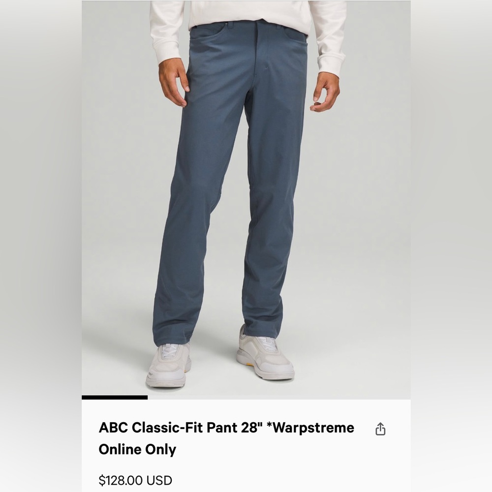Lululemon ABC Pant- Iron Blue 30x28